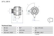 0 986 083 700 - Alternator 12V BOSCH MINI