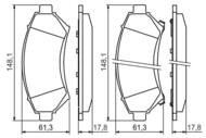 0 986 424 466 - Klocki hamulcowe BOSCH OPEL SINTRA 96-99 Z CZUJ