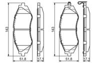 0 986 424 474 - Klocki hamulcowe BOSCH /przód/ DAEWOO NUBIRA 99-