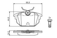 0 986 424 545 - Klocki hamulcowe BOSCH /tył/ FIAT BRAVO,MAREA