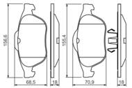 0 986 424 616 - Klocki hamulcowe BOSCH RENAULT ESPACE 02-