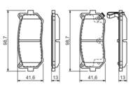 0 986 424 693 - Klocki hamulcowe BOSCH /tył/ KIA CARENS II 02-06