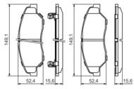 0 986 424 696 - Klocki hamulcowe BOSCH KIA SPORTAGE 99-03