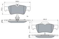 0 986 424 699 - Klocki hamulcowe BOSCH /tył/ DB W211 E-KLASA 02-09