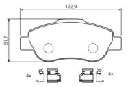 0 986 424 786 - Klocki hamulcowe BOSCH (odp.GDB1589) FIAT PANDA 1/3JTD 03-