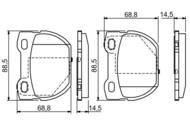 0 986 424 827 - Klocki hamulcowe BOSCH /tył/ LAND ROVER DEFENDER 90-