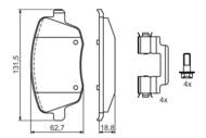 0 986 424 829 - Klocki hamulcowe BOSCH /-CZ/ (odp.GDB1414)