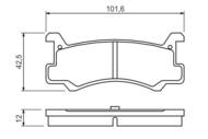 0 986 460 080 - Klocki hamulcowe BOSCH /tył/ MAZDA 323 85-91