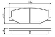 0 986 460 935 - Klocki hamulcowe BOSCH SUZUKI SAMURAI 1,3 84-