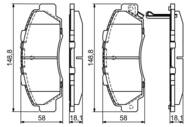 0 986 461 142 - Klocki hamulcowe BOSCH HONDA ACCORD 91-98