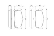 0 986 461 144 - Klocki hamulcowe BOSCH /tył/ NISSAN ALMERA 95-00