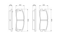 0 986 461 145 - Klocki hamulcowe BOSCH /tył/ MITSUBISHI GALANT 93- /z czujnikiem/