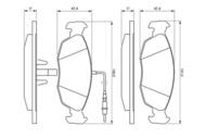 0 986 461 764 - Klocki hamulcowe BOSCH PSA XSARA 97- Z CZUJ