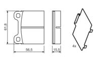 0 986 466 302 - Klocki hamulcowe BOSCH /tył/ DB W123,W126