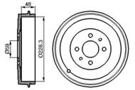 0 986 477 088 - Bęben hamulcowy BOSCH 