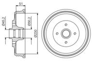 0 986 477 178 - Bęben hamulcowy BOSCH VAG CADDY II 95-03