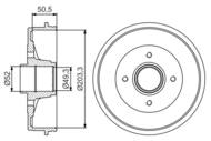 0 986 477 196 - Bęben hamulcowy BOSCH NISSAN MICRA 03-10