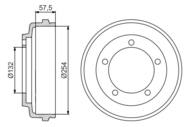 0 986 477 204 - Bęben hamulcowy BOSCH 