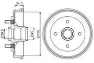0 986 477 239 - Bęben hamulcowy BOSCH 