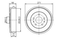 0 986 477 291 - Bęben hamulcowy BOSCH 