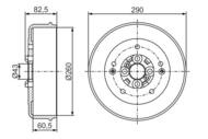 0 986 477 295 - Bęben hamulcowy BOSCH 