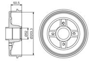 0 986 477 308 - Bęben hamulcowy BOSCH NISSAN MICRA 03-10 Z ŁOŻYSKIEM