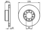 0 986 478 060 - Tarcza hamulcowa BOSCH DB W116 S-KLASA 72-80 WEN.