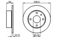 0 986 478 072 - Tarcza hamulcowa BOSCH /przód/ FORD ESCORT -90 239x10