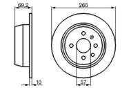 0 986 478 086 - Tarcza hamulcowa BOSCH /tył/ OPEL ASTRA F 91-00