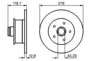 0 986 478 136 - Tarcza hamulcowa BOSCH VAG T2 79-85