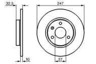 0 986 478 142 - Tarcza hamulcowa BOSCH PSA AX 1,4D-1,5D -97