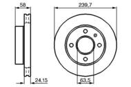 0 986 478 148 - Tarcza hamulcowa BOSCH FORD SIERRA 82-93 WENT.