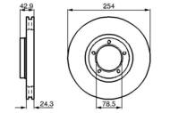 0 986 478 160 - Tarcza hamulcowa BOSCH FORD TRANSIT 91-00 14 CALI