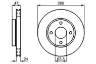 0 986 478 170 - Tarcza hamulcowa BOSCH FORD MONDEO 93-00 WENT.