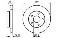 0 986 478 195 - Tarcza hamulcowa BOSCH FORD SCORPIO 86-94