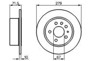 0 986 478 199 - Tarcza hamulcowa BOSCH /tył/ DB W123 76-85