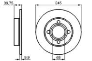 0 986 478 216 - Tarcza hamulcowa BOSCH /tył/ VAG 80 QUATTRO 82-96