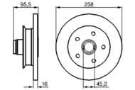 0 986 478 224 - Tarcza hamulcowa BOSCH VAG T2 86-92