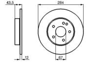 0 986 478 262 - Tarcza hamulcowa BOSCH DB W202 C-KLASA 93-00