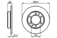 0 986 478 304 - Tarcza hamulcowa BOSCH /przód/ TOYOTA LAND CRUISER 84-90