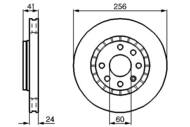 0 986 478 327 - Tarcza hamulcowa BOSCH OPEL ASTRA 91-00, VECTRA 88-99