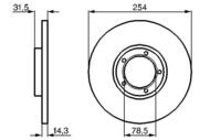 0 986 478 345 - Tarcza hamulcowa BOSCH FORD TRANSIT 85-91 14