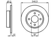 0 986 478 368 - Tarcza hamulcowa BOSCH NISSAN SUNNY 86-90