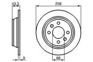 0 986 478 374 - Tarcza hamulcowa BOSCH /tył/ SAAB 9000 84-98