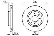 0 986 478 375 - Tarcza hamulcowa BOSCH SAAB 900 87-93