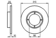 0 986 478 376 - Tarcza hamulcowa BOSCH DAEWOO TICO