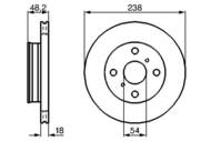 0 986 478 385 - Tarcza hamulcowa BOSCH TOYOTA COROLLA 87-95