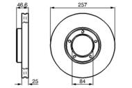 0 986 478 397 - Tarcza hamulcowa BOSCH TOYOTA HIACE 83-88