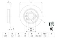 0 986 478 421 - Tarcza hamulcowa BOSCH /tył/ VAG SHARAN 95-10