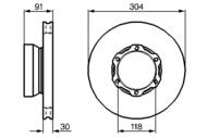 0 986 478 456 - Tarcza hamulcowa BOSCH DB VARIO 96-